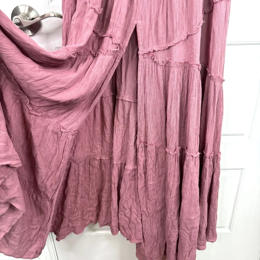 FREE PEOPLE Inesa Maxi Dress Size M Dried Currant Pink *Flaw